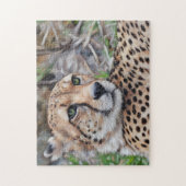 Cheetah Chat Wild Art Puzzle Nature (Vertical)