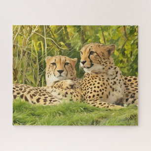 Cheetah Companions - Rusten in het wild Legpuzzel