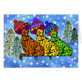 Cheetah Cool Cats Snow Day-kaarten