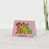 Cheetah Cool Cats Verjaardag Kaart (Achterkant)