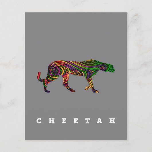 Cheetah cool design| Dierendag cadeau Flyer (Voorkant)