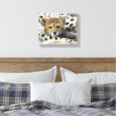 Cheetah Cub Canvas Afdruk (Insitu (Slaapkamer))