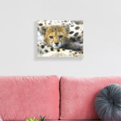 Cheetah Cub Canvas Afdruk (Insitu (Woonkamer))