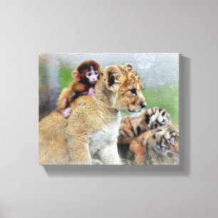 Cheetah Cub Canvas Afdruk