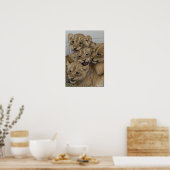 Cheetah Cubs spelen Poster (Keuken)