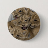 Cheetah Cubs spelen Ronde Button 5,7 Cm (Voorkant)