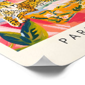 Cheetah Dans La Baignoire Poster Drôle, Mi-Siècle  (Coin)