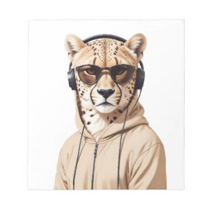 Cheetah Dragen Hoodie Grappig Cool Dier karakter Notitieblok