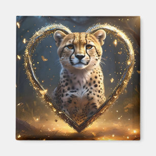 Cheetah: een gouden liefdeshart magneet