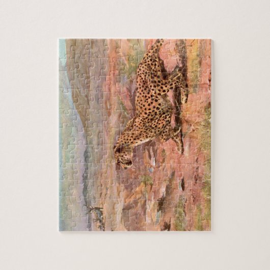 Cheetah en Antelopes van Swan, Wilde Dier Legpuzzel (Verticaal)