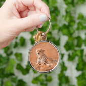 Cheetah en kubuskunst sleutelhanger (Hand)