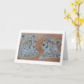 Cheetah étudie carte d'anniversaire (Fleur jaune)