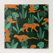 Cheetah Exotic: Tropische zomer naadloos. Legpuzzel (Verticaal)