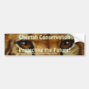 CHEETAH EYES STICKER BUMPER POUR LA Conservation D