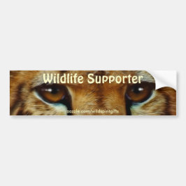 CHEETAH EYES Wildlife Supporter BUMPERSTICKER