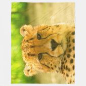 Cheetah Face Fleece Blanket Deken (Voorkant)