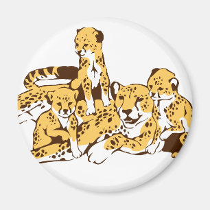 Cheetah Family Magneet
