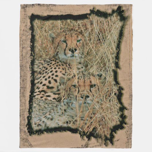 Cheetah Fleece Deken (Voorkant)