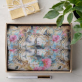 Cheetah Floral Boho Waterverf Pattern Tissuepapier (Geschenk)