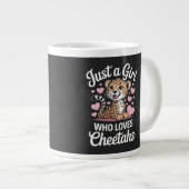 Cheetah Funny Quote  Extra Grote Beker (Voorkant rechts)