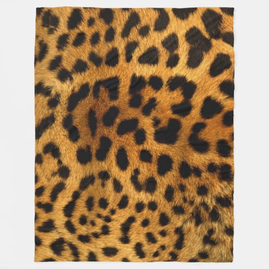 Cheetah Fur Pattern Fleece Blanket (Voorkant)