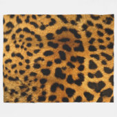 Cheetah Fur Pattern Fleece Blanket (Voorkant (Horizontaal))
