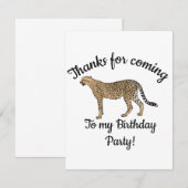 Cheetah Gelukkige Verjaardag Bedankkaart (Voorkant / Achterkant)