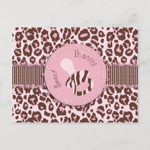 Cheetah Girl Briefkaart Roze B