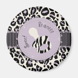 Cheetah Girl Magnet Lila Magneet