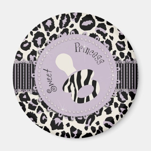 Cheetah Girl Magnet Lilac (Devant)