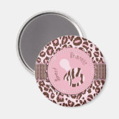 Cheetah Girl Magnet rose B (Recto/Verso)