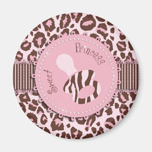 Cheetah Girl Magnet rose B (Devant)