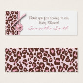 Cheetah Girl Skinny Carte cadeau rose B (Devant & derrière)