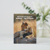 Cheetah Guardian, Kitten Heart Feestdagenkaart (Staand voorkant)