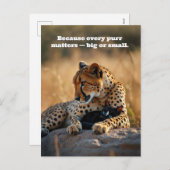 Cheetah Guardian, Kitten Heart Feestdagenkaart (Voorkant / Achterkant)