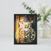Cheetah Guitar Briefkaart (Staand voorkant)