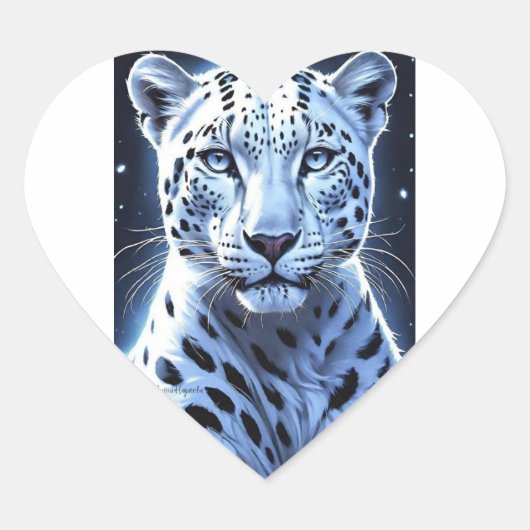 Cheetah Hart Sticker (Voorkant)