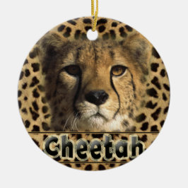 CHEETAH HEAD KERAMISCH ORNAMENT