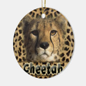 CHEETAH HEAD KERAMISCH ORNAMENT (Links)
