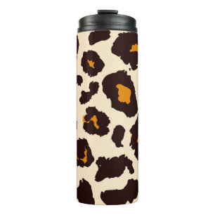Cheetah huid, dierlijke print textuur. thermosbeker