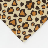 Cheetah huidpatroon fleece deken (Hoek)
