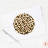 Cheetah huidpatroon ronde sticker (Envelop)