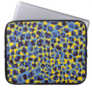 Cheetah huidtextuur, naadloze dierenprint. laptop sleeve