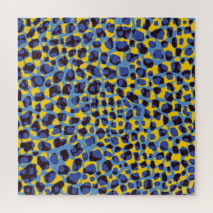 Cheetah huidtextuur, naadloze dierenprint. legpuzzel