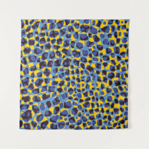 Cheetah huidtextuur, naadloze dierenprint. wandkleed