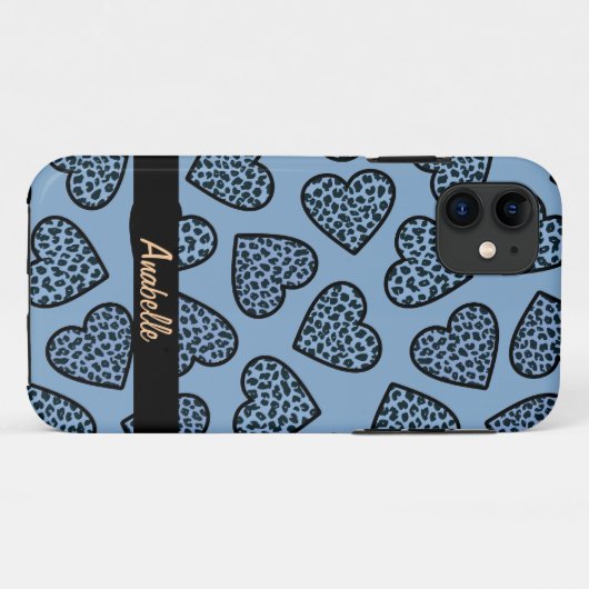Cheetah imprimer les coeurs iPhone 5 Coque (Dos (Horizontal))