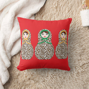 Cheetah Imprimer Matryoshka Lance Oreiller