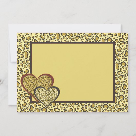 Cheetah Invitation Kaart (Voorkant)