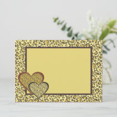 Cheetah Invitation Kaart (Staand voorkant)