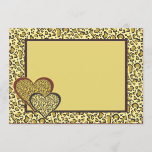 Cheetah Invitation Kaart